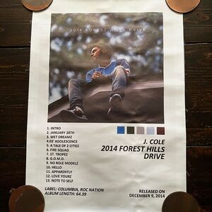 J. Cole 2014 Forest Hills Drive Poster